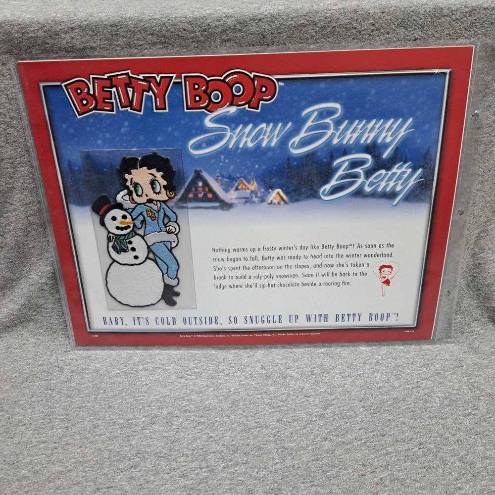 Betty Boop Patch Snow Bunny Betty Clothing Bag Patch Collectible Vintage Holiday